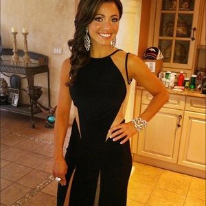 Jovani Black Mesh Dress